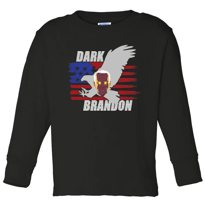 Dark Brandon Joe Biden Dark Brandon Meme Trending Toddler Long Sleeve Shirt