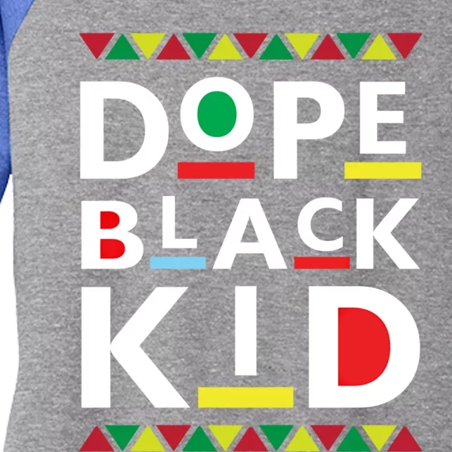 Dope Black Juneteenth Black History Month Gift Women's Tri-Blend 3/4-Sleeve Raglan Shirt