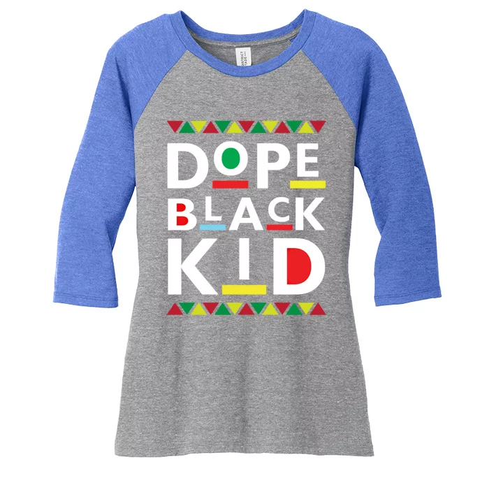 Dope Black Juneteenth Black History Month Gift Women's Tri-Blend 3/4-Sleeve Raglan Shirt