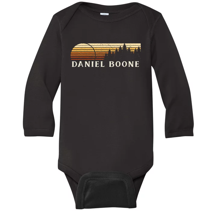 Daniel Boone Ky Vintage Evergreen Sunset Eighties Baby Long Sleeve Bodysuit