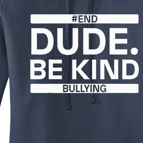 Dude Be KindOrange Unity Day antibullying unity day Women's Pullover Hoodie