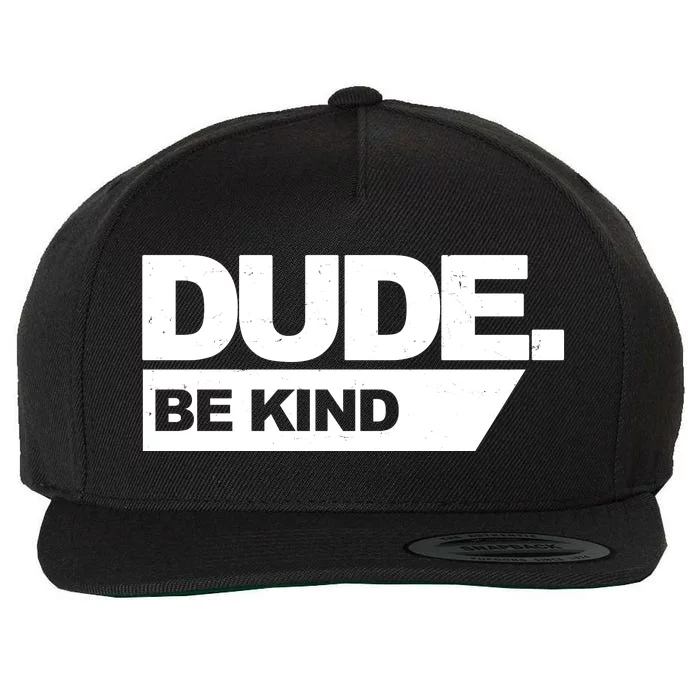 Dude Be Kind Anti Bullying Wool Snapback Cap