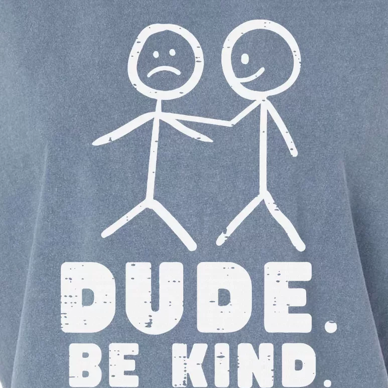 Dude Be Kind Stick Figures Orange Anti Bullying Unity Day Garment-Dyed Women's Muscle Tee