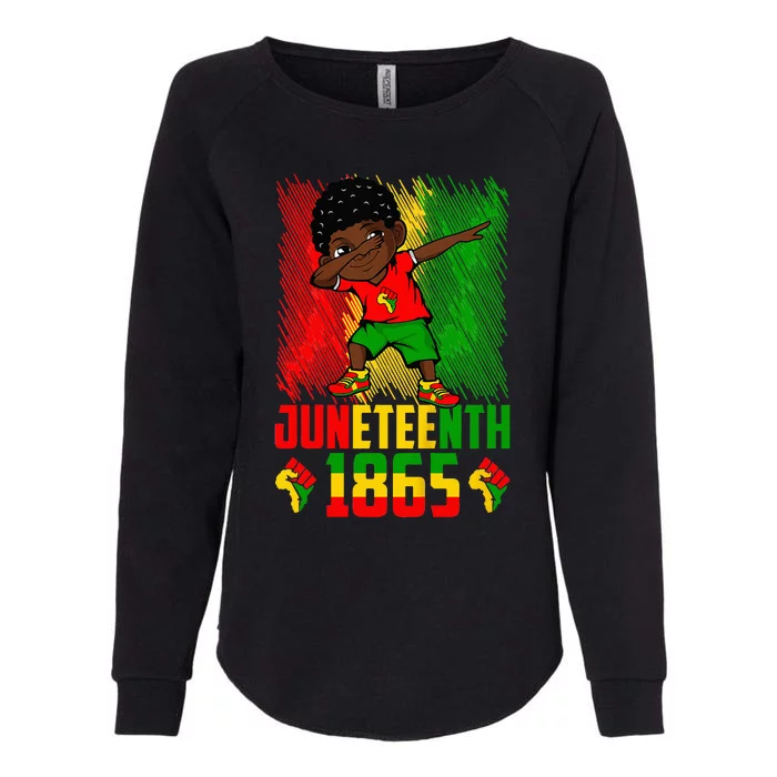 Dabbing Black King Juneteenth Melanin Brown Skin Womens California Wash Sweatshirt