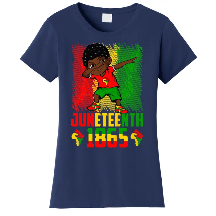 Dabbing Black King Juneteenth Melanin Brown Skin Women's T-Shirt