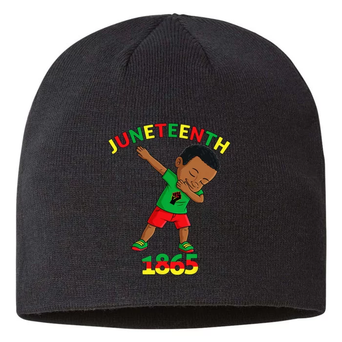 Dabbing Black King Juneteenth Melanin Brown Skin Dab 8 1/2in Sustainable Knit Beanie