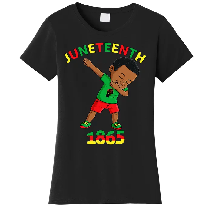 Dabbing Black King Juneteenth Melanin Brown Skin Dab Women's T-Shirt