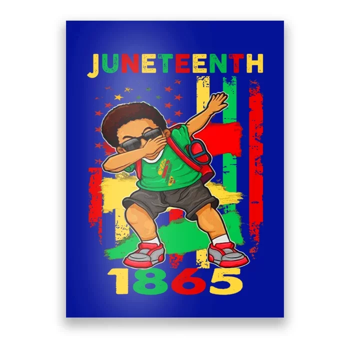 Dabbing Black King Junenth Melanin Brown Skin Cute Gift Poster