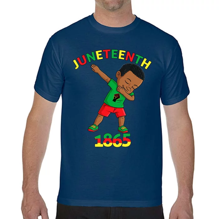 Dabbing Black King Juneteenth Melanin Brown Skin Boy Dab Comfort Colors T-Shirt