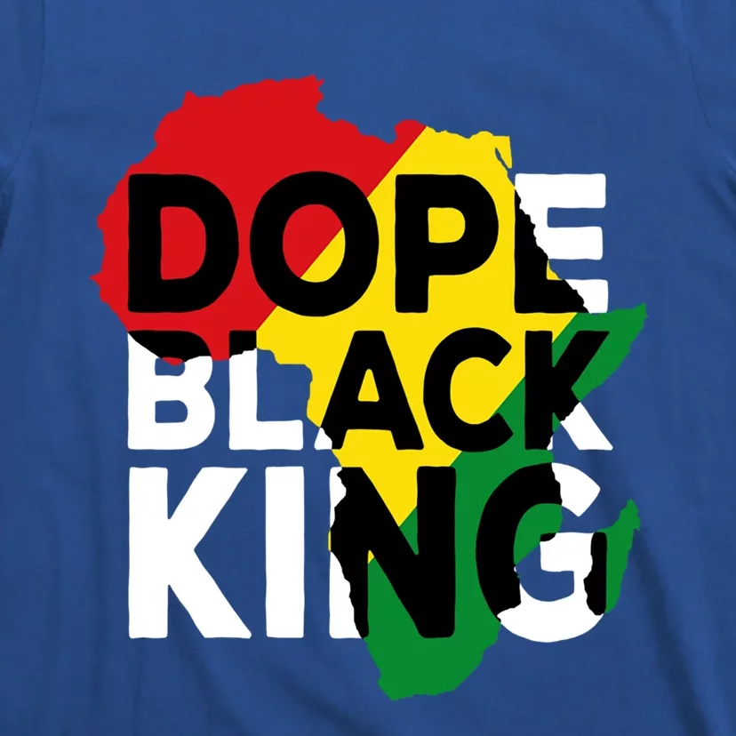 Dope Black King African American Melanin Dad Black History Cute Gift T-Shirt