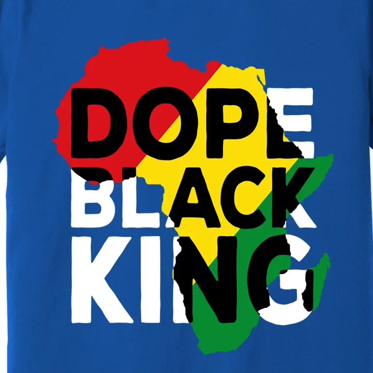 Dope Black King African American Melanin Dad Black History Cute Gift Premium T-Shirt