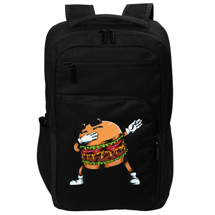 Dabbing Burger Lovers Fast Food Hamburger Impact Tech Backpack