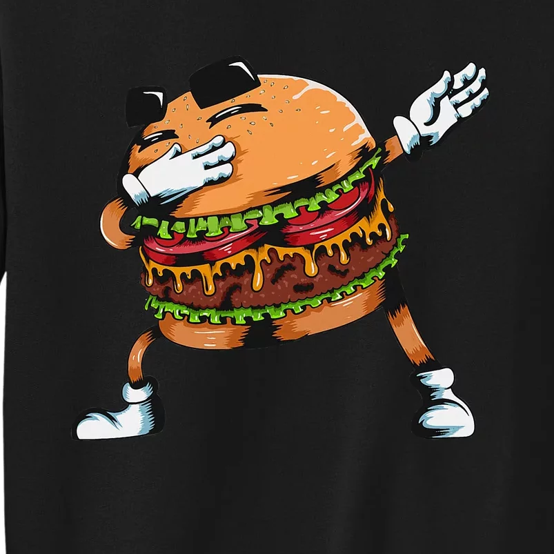 Dabbing Burger Lovers Fast Food Hamburger Tall Sweatshirt