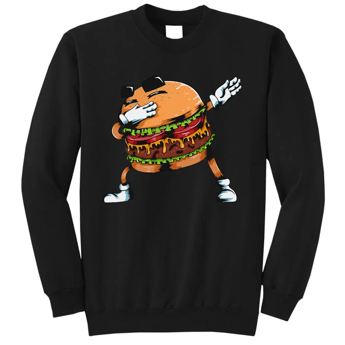 Dabbing Burger Lovers Fast Food Hamburger Tall Sweatshirt