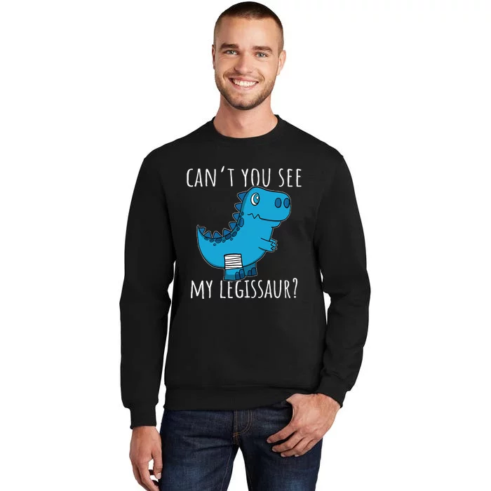 Dinosaur Broken Leg Get Well Soon For Leg Injury Sweatshirt