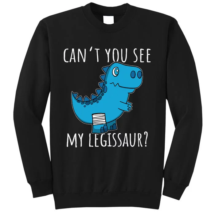 Dinosaur Broken Leg Get Well Soon For Leg Injury Sweatshirt