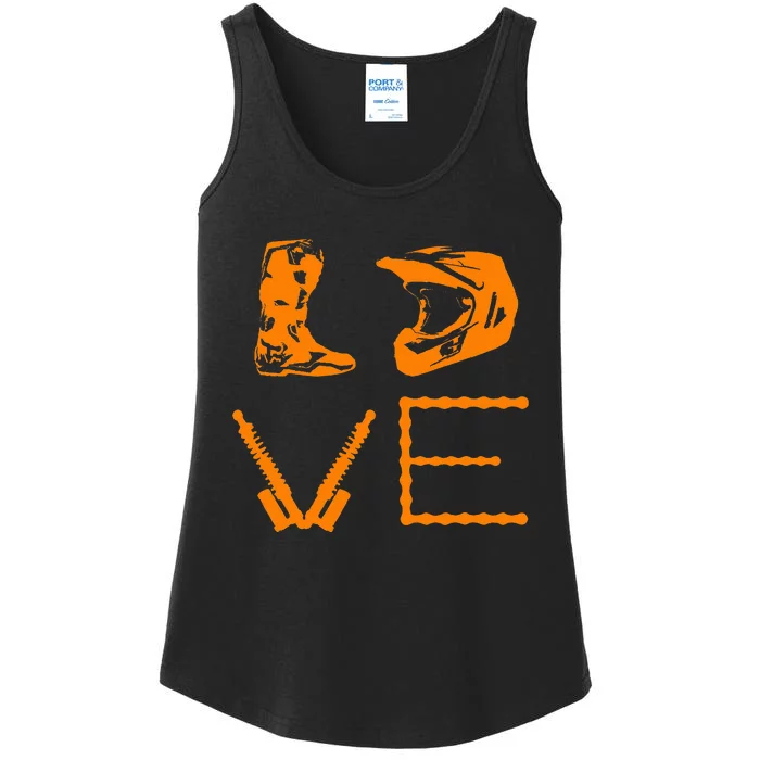 Dirt Bike Love Motorcycle Motocross Enduro Ladies Essential Tank