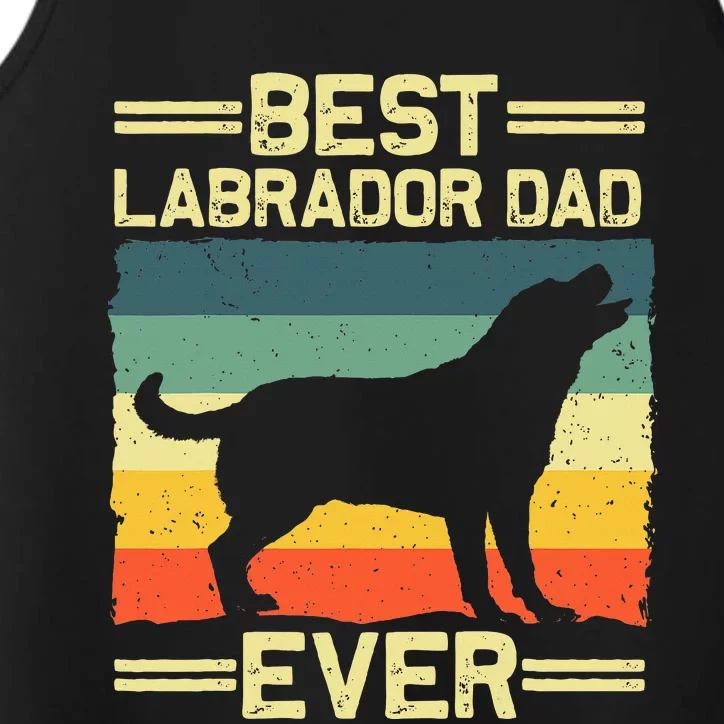 Dad Black Lab Yellow Labrador Retriever Performance Tank