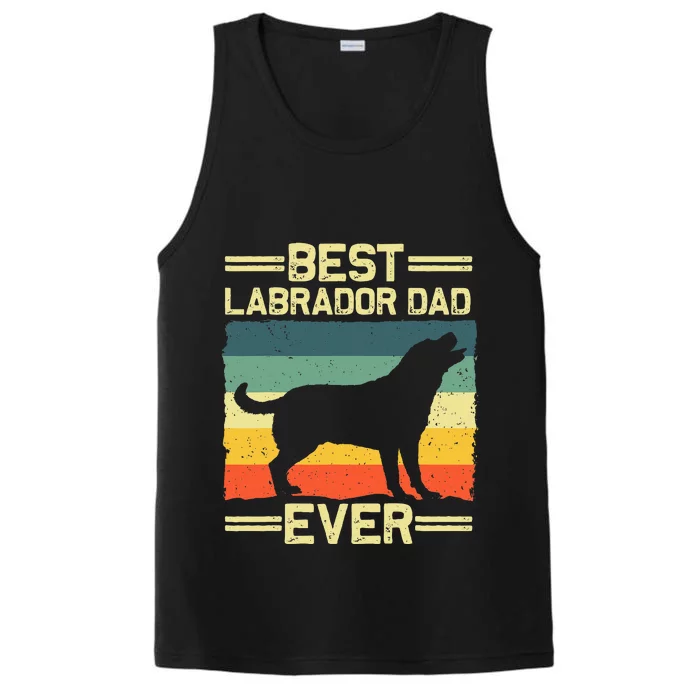 Dad Black Lab Yellow Labrador Retriever Performance Tank