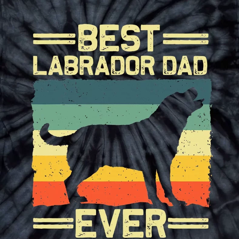 Dad Black Lab Yellow Labrador Retriever Tie-Dye T-Shirt