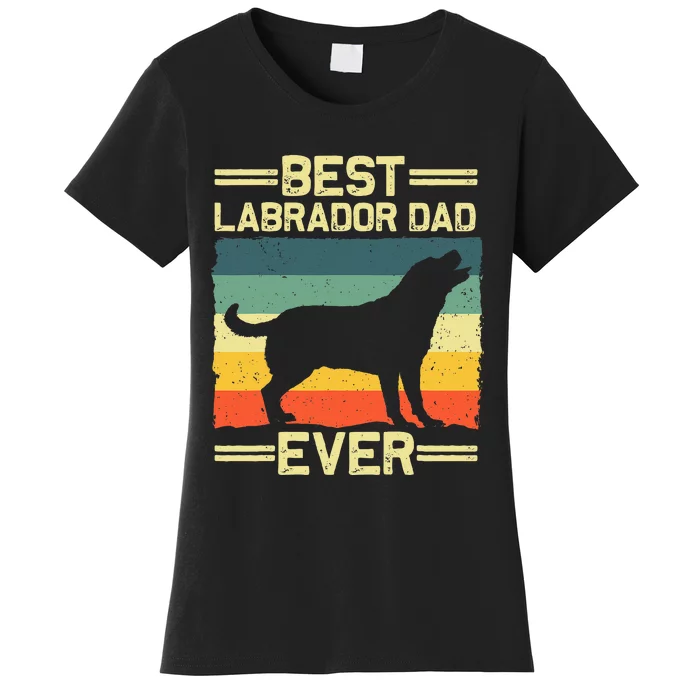 Dad Black Lab Yellow Labrador Retriever Women's T-Shirt