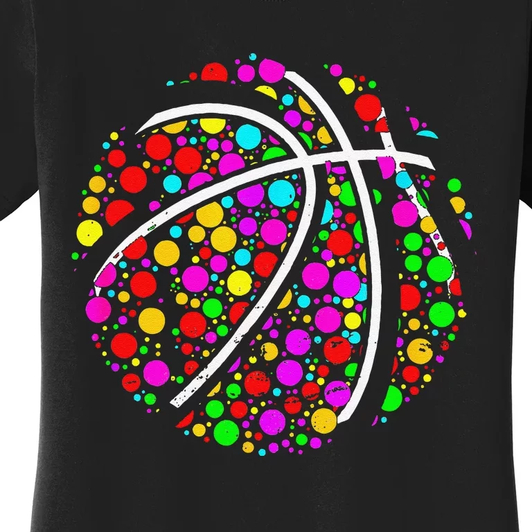 Dots Basketball Lover Player Ball Dot Day Gift Women's T-Shirt