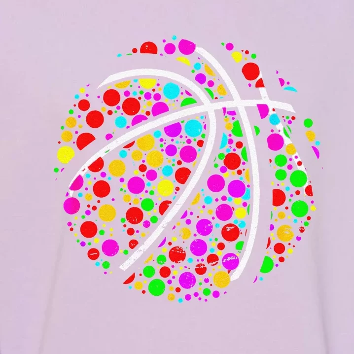 Dots Basketball Lover Player Ball Dot Day Gift Garment-Dyed Sweatshirt