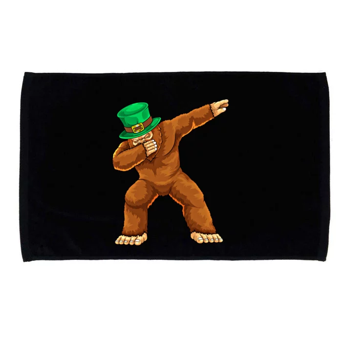 Dabbing Bigfoot Leprechaun St Patricks Day Irish Sasquatch Great Gift Microfiber Hand Towel