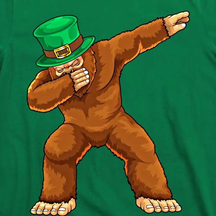 Dabbing Bigfoot Leprechaun St Patricks Day Irish Sasquatch Great Gift T-Shirt