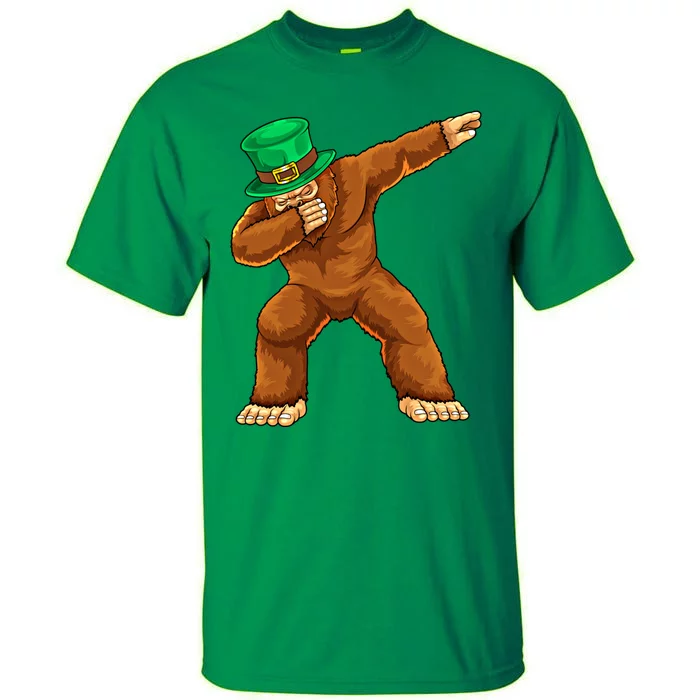 Dabbing Bigfoot Leprechaun St Patricks Day Irish Sasquatch Great Gift Tall T-Shirt