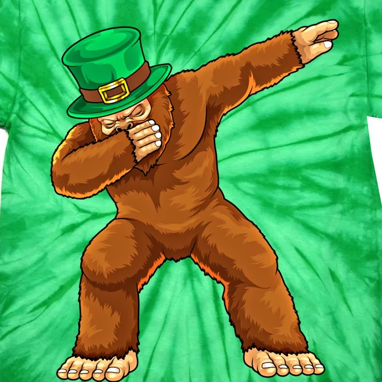 Dabbing Bigfoot Leprechaun St Patricks Day Irish Sasquatch Great Gift Tie-Dye T-Shirt