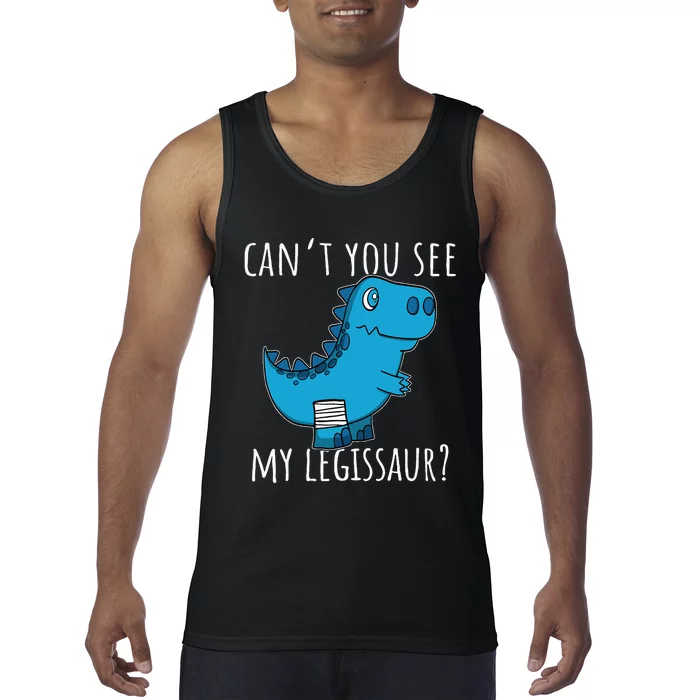 Dinosaur Broken Leg Get Well Soon For Leg Injury Tank Top