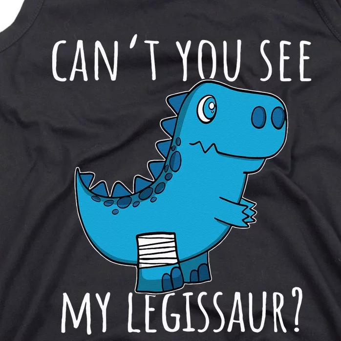 Dinosaur Broken Leg Get Well Soon For Leg Injury Tank Top