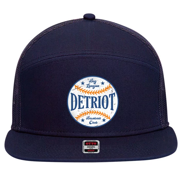 Detroit Big League Baseball Club 7 Panel Mesh Trucker Snapback Hat