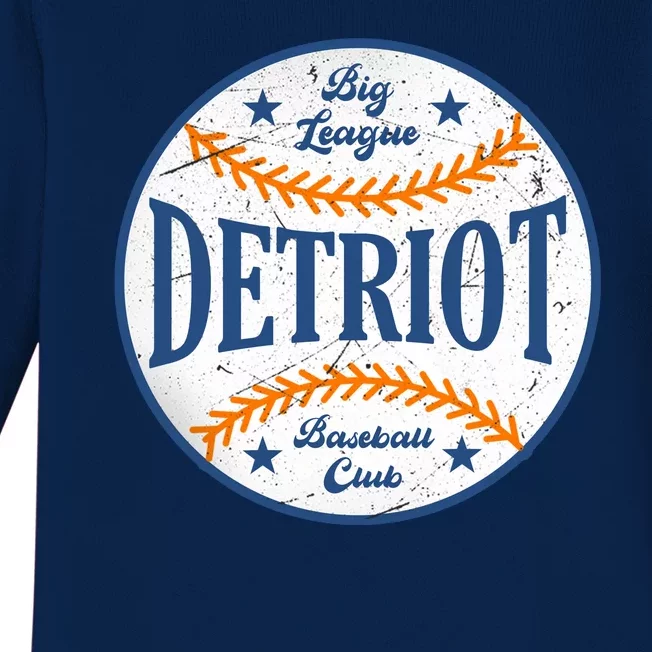 Detroit Big League Baseball Club Baby Long Sleeve Bodysuit