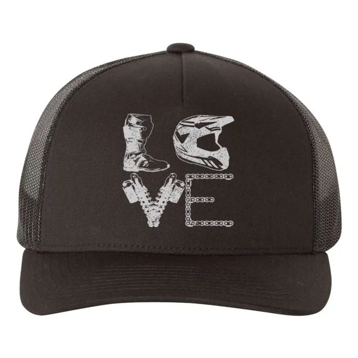 Dirt Bike Love Motocross Mx Enduro Biker Gift Yupoong Adult 5-Panel Trucker Hat