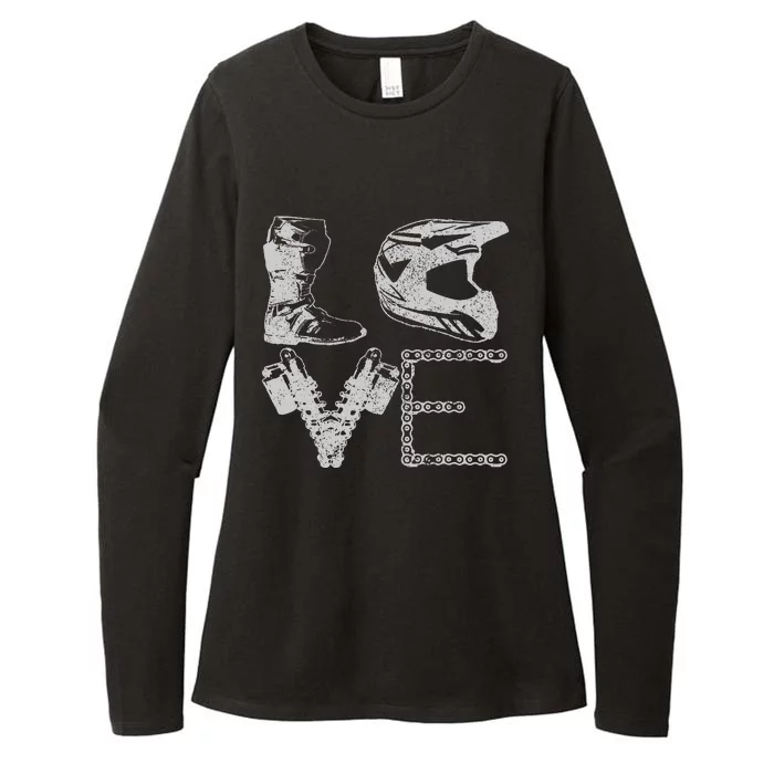 Dirt Bike Love Motocross Mx Enduro Biker Gift Womens CVC Long Sleeve Shirt