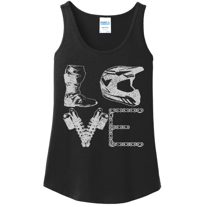 Dirt Bike Love Motocross Mx Enduro Biker Gift Ladies Essential Tank