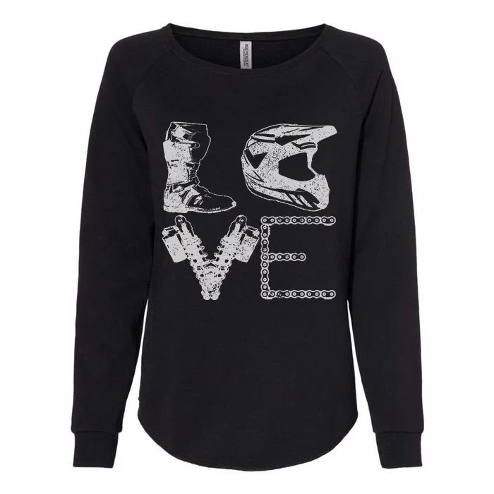 Dirt Bike Love Motocross Mx Enduro Biker Gift Womens California Wash Sweatshirt