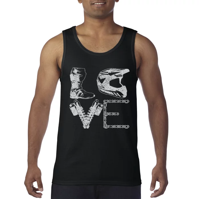 Dirt Bike Love Motocross Mx Enduro Biker Gift Tank Top