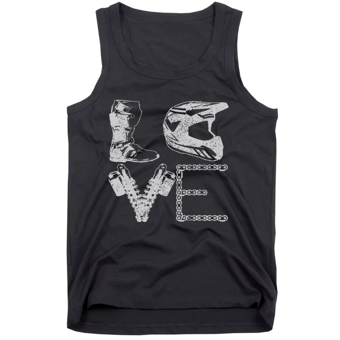 Dirt Bike Love Motocross Mx Enduro Biker Gift Tank Top