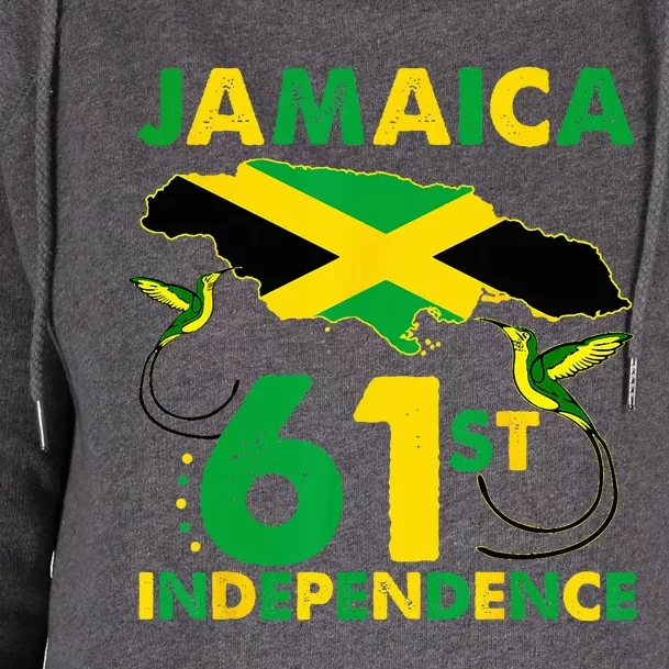 Doctor Bird Lover 61st Jamaica Independence Day Since 1962 Womens Funnel Neck Pullover Hood