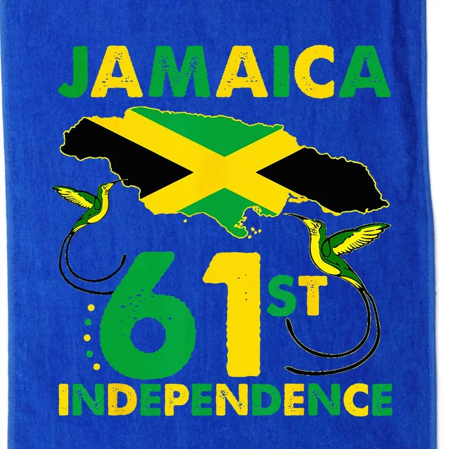 Doctor Bird Lover 61st Jamaica Independence Day Since 1962 Platinum Collection Golf Towel