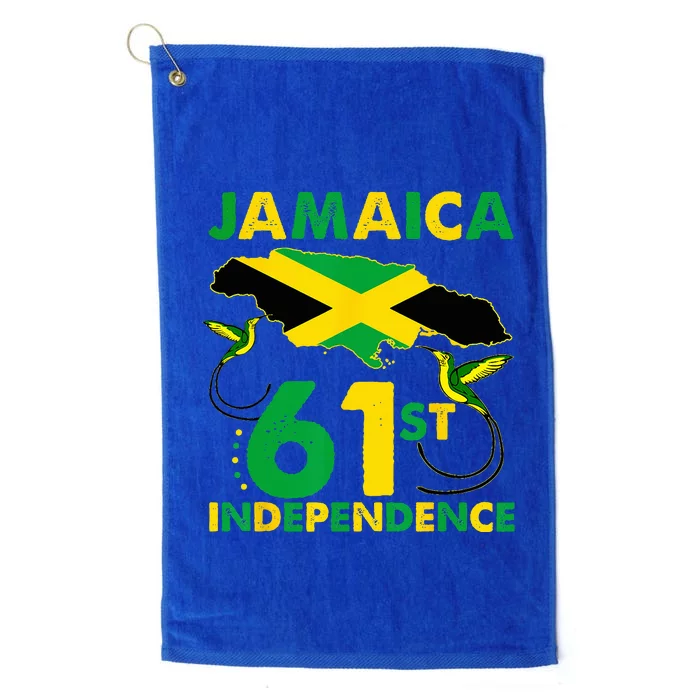 Doctor Bird Lover 61st Jamaica Independence Day Since 1962 Platinum Collection Golf Towel