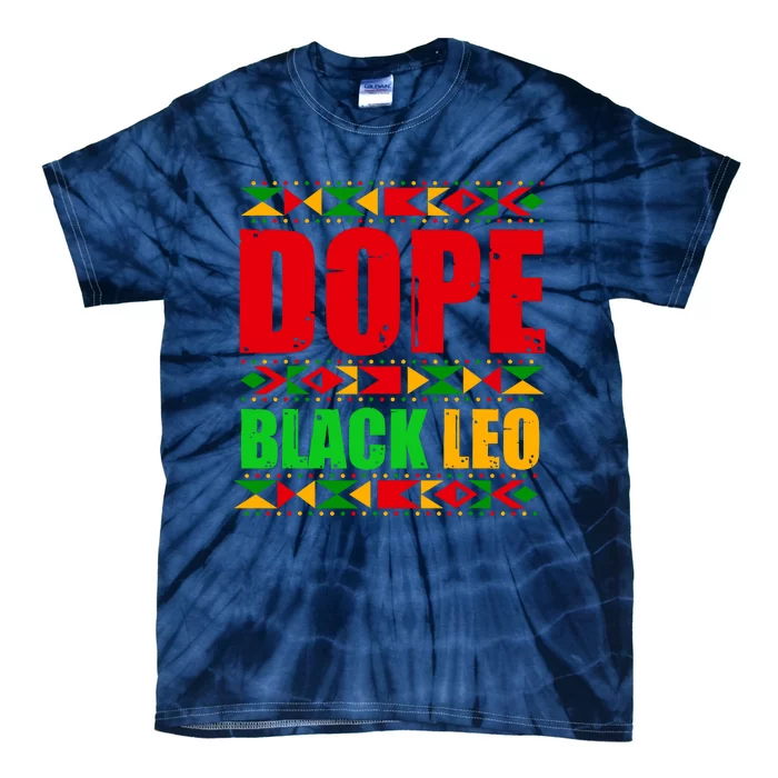 Dope Black Leo Black History Month Melanin African Tie-Dye T-Shirt