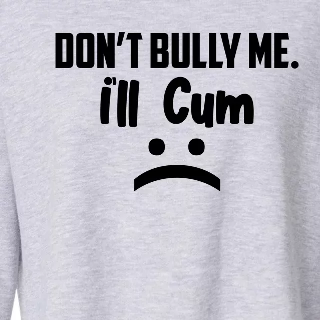 Don't Bully Me I'll Cum Funny Cropped Pullover Crew