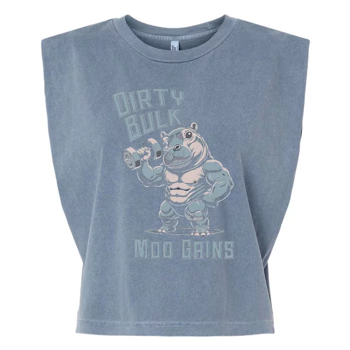 Dirty Bulk Moo Gains Garment-Dyed Women's Muscle Tee