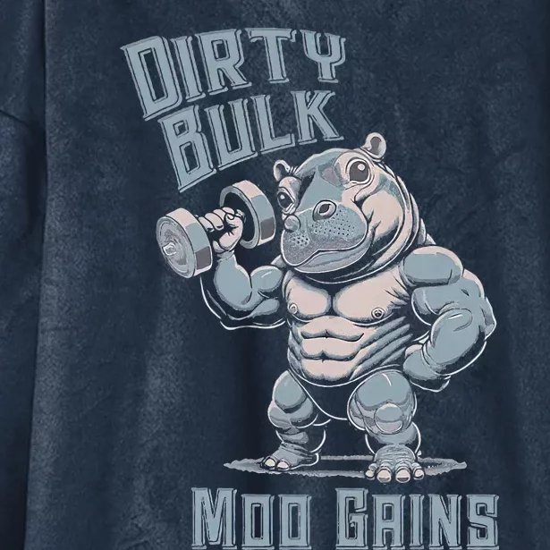 Dirty Bulk Moo Gains Hooded Wearable Blanket