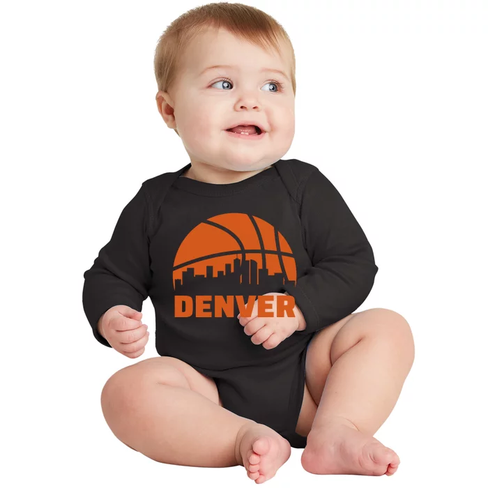 Denver Basketball Mile High 5280 Baby Long Sleeve Bodysuit