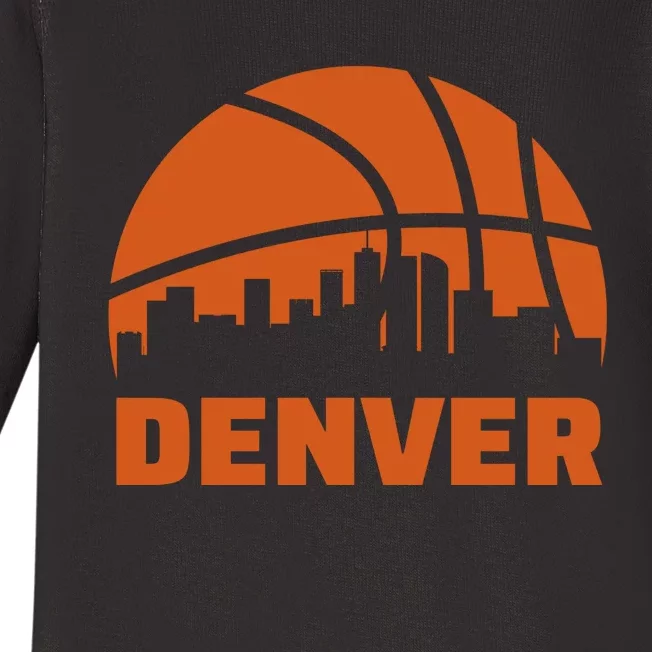 Denver Basketball Mile High 5280 Baby Long Sleeve Bodysuit